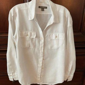 Tommy Bahama 100% Linen Blouse - White